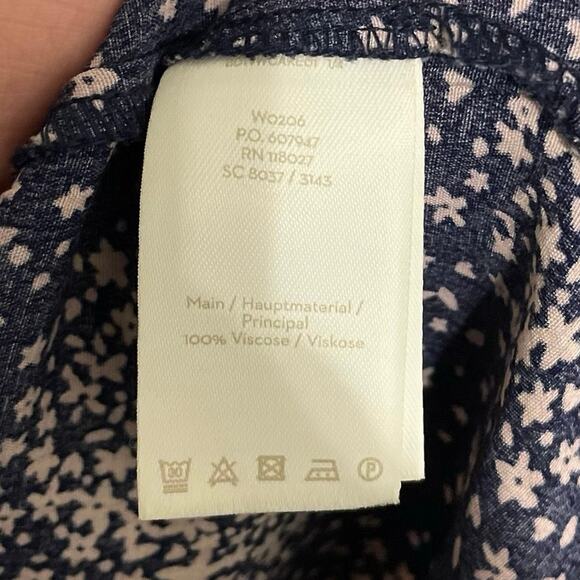 Boden Navy Pink Truro A-Line V Neck Floral Dress Size 8 - Picture 4 of 5